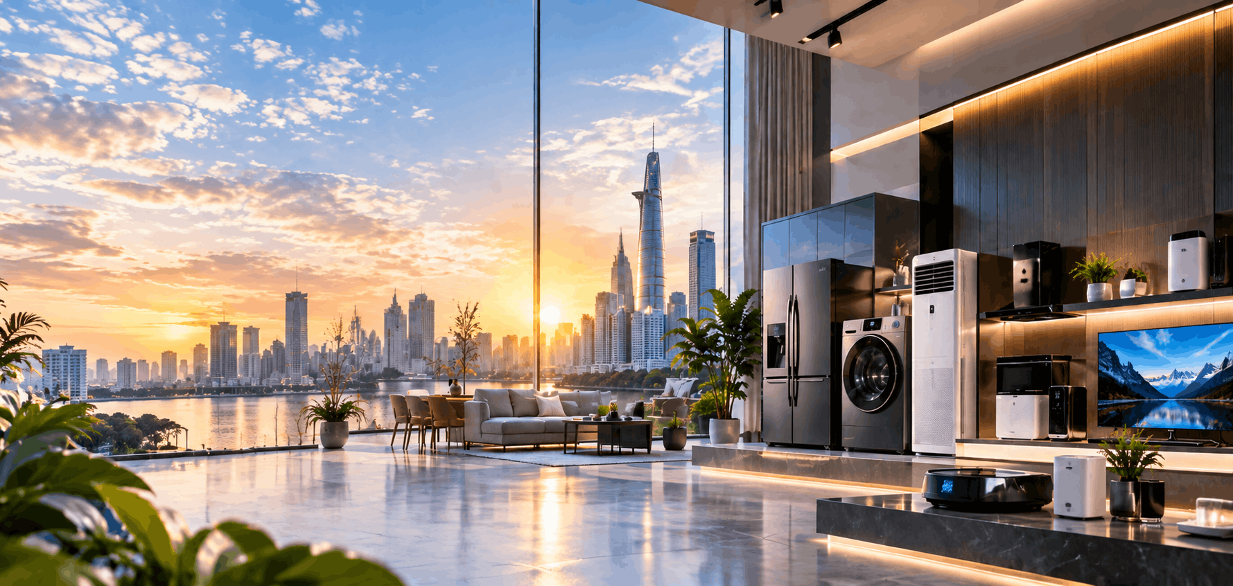 Luxury Showroom Overlooking the Skyline 1
